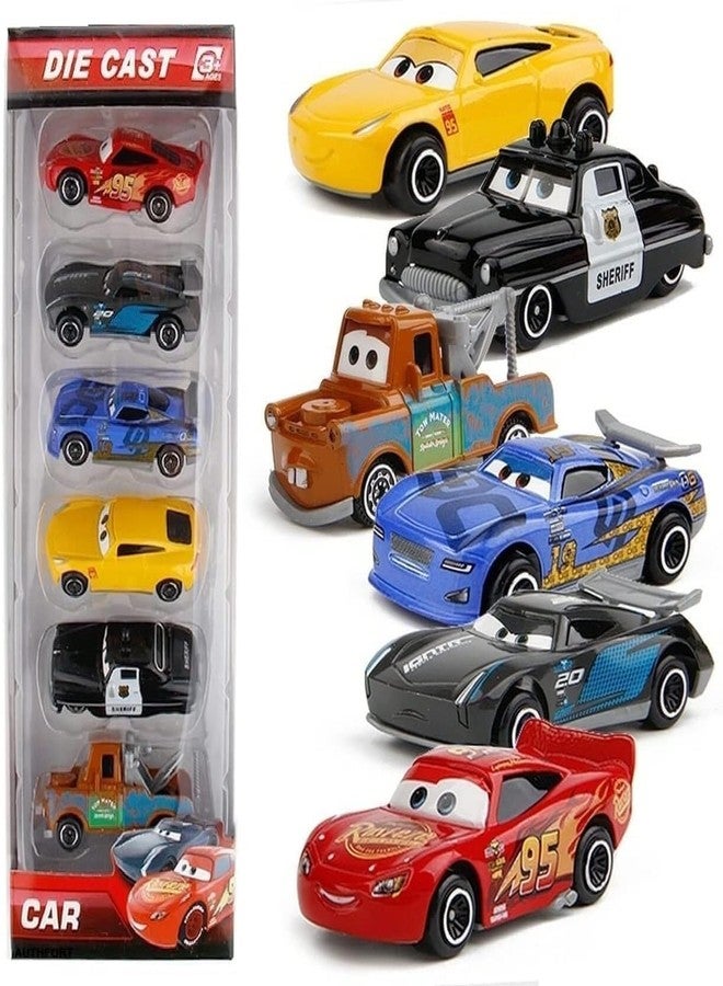 Sky Tech® Mini Metal Die Cast Car Set of-6 Toy Vehicle Play Set Free Wheel High Speed Unbreakable for Kids, Small Racing Car for Exciting Playtime Adventures, Movie Vehicles for Kids - Image 1